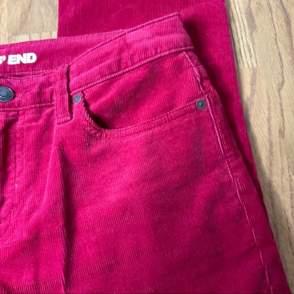 Lands’ End Mid Rise Straight Corduroy Pants Red 6 - Picture 3 of 11